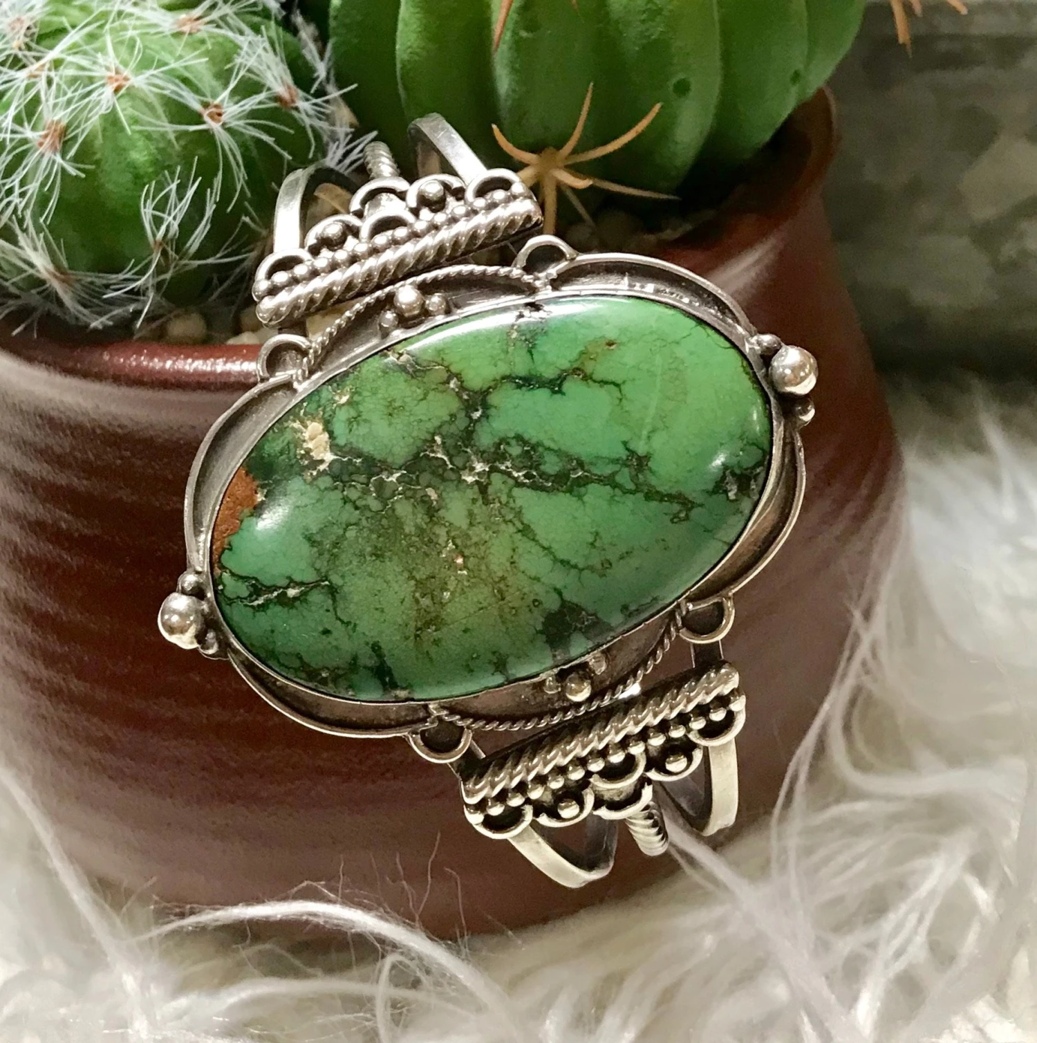 Green Turquoise Bracelet 2 Green Turquoise Bracelet - Image 2