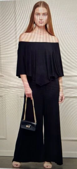 Off Shoulder Ruffle Jumpsuit - Jade By Jane -The Ranch House Sales IMG 1944