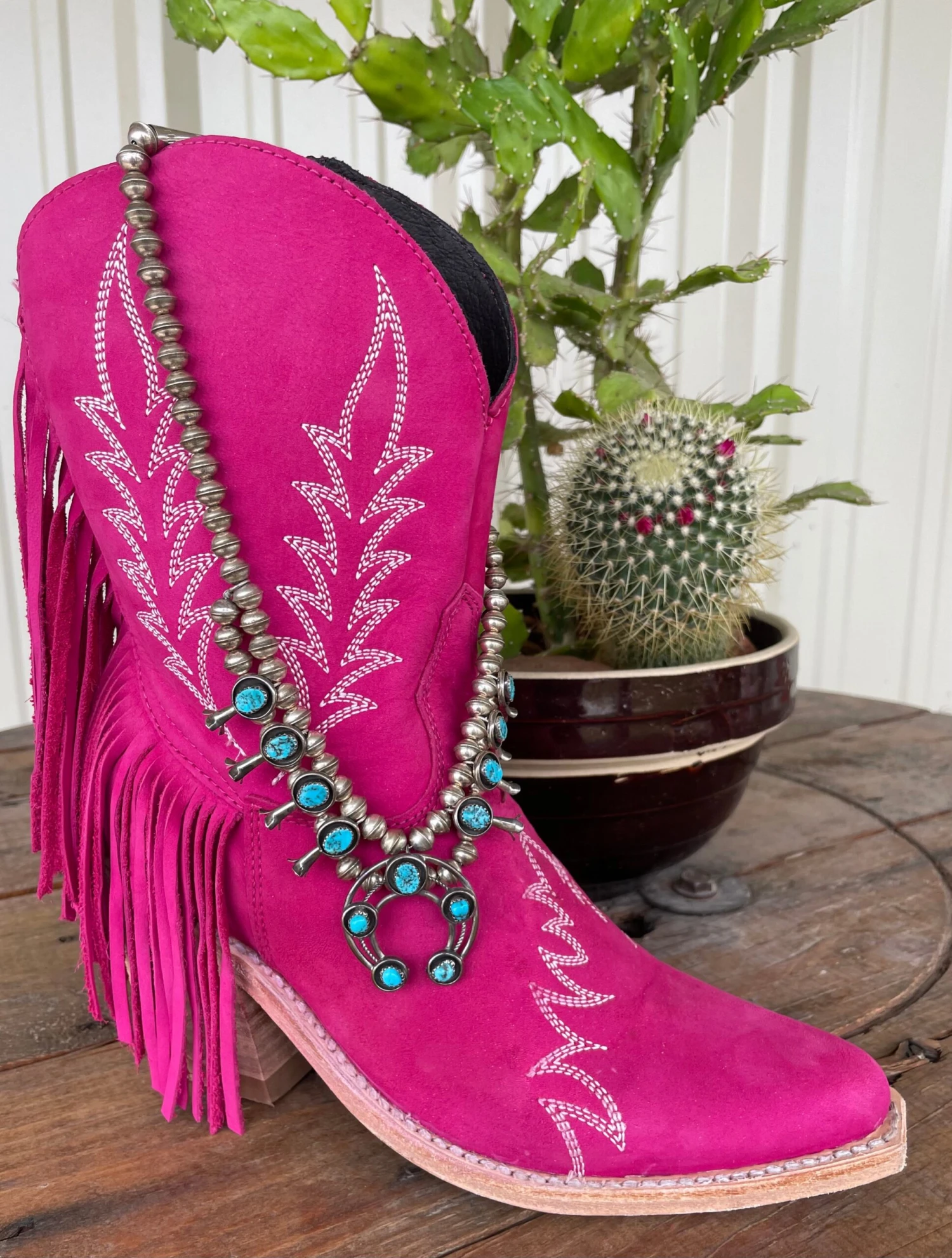 Turquoise Mini Squash Necklace And Earring Set 2 Turquoise Mini Squash Necklace And Earring Set - Image 2