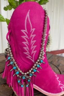 Turquoise Mini Squash Necklace And Earring Set 5 Turquoise Mini Squash Necklace And Earring Set -The Ranch House Sales IMG 2263