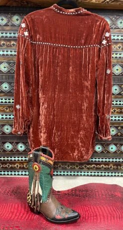 Rustic Cross Velvet Shirt By Double D 5 Rustic Cross Velvet Shirt By Double D -The Ranch House Sales IMG 2426