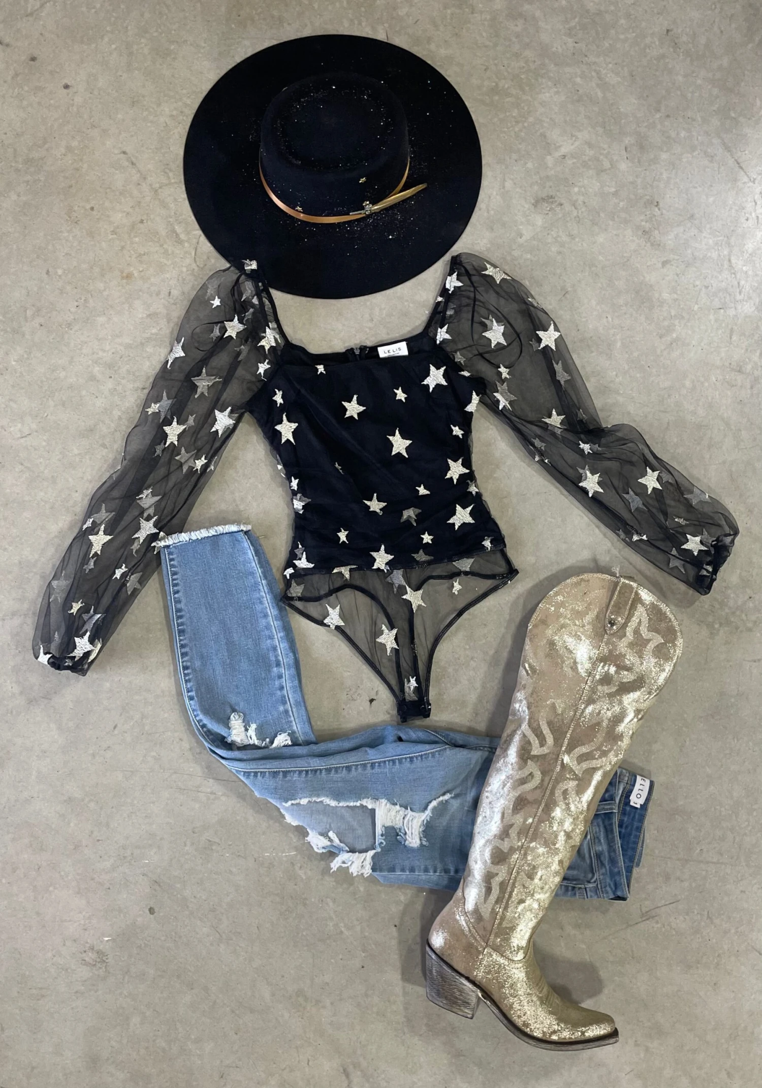 Galaxy Gold Knee High Boots By Liberty Black 1 Galaxy Gold Knee High Boots By Liberty Black