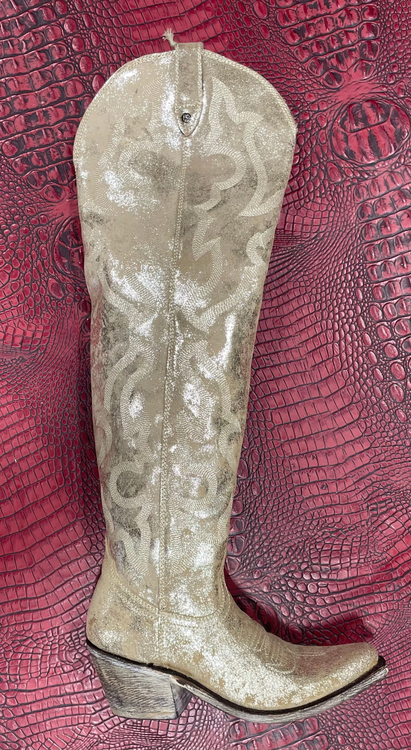 Galaxy Gold Knee High Boots By Liberty Black 2 Galaxy Gold Knee High Boots By Liberty Black - Image 2