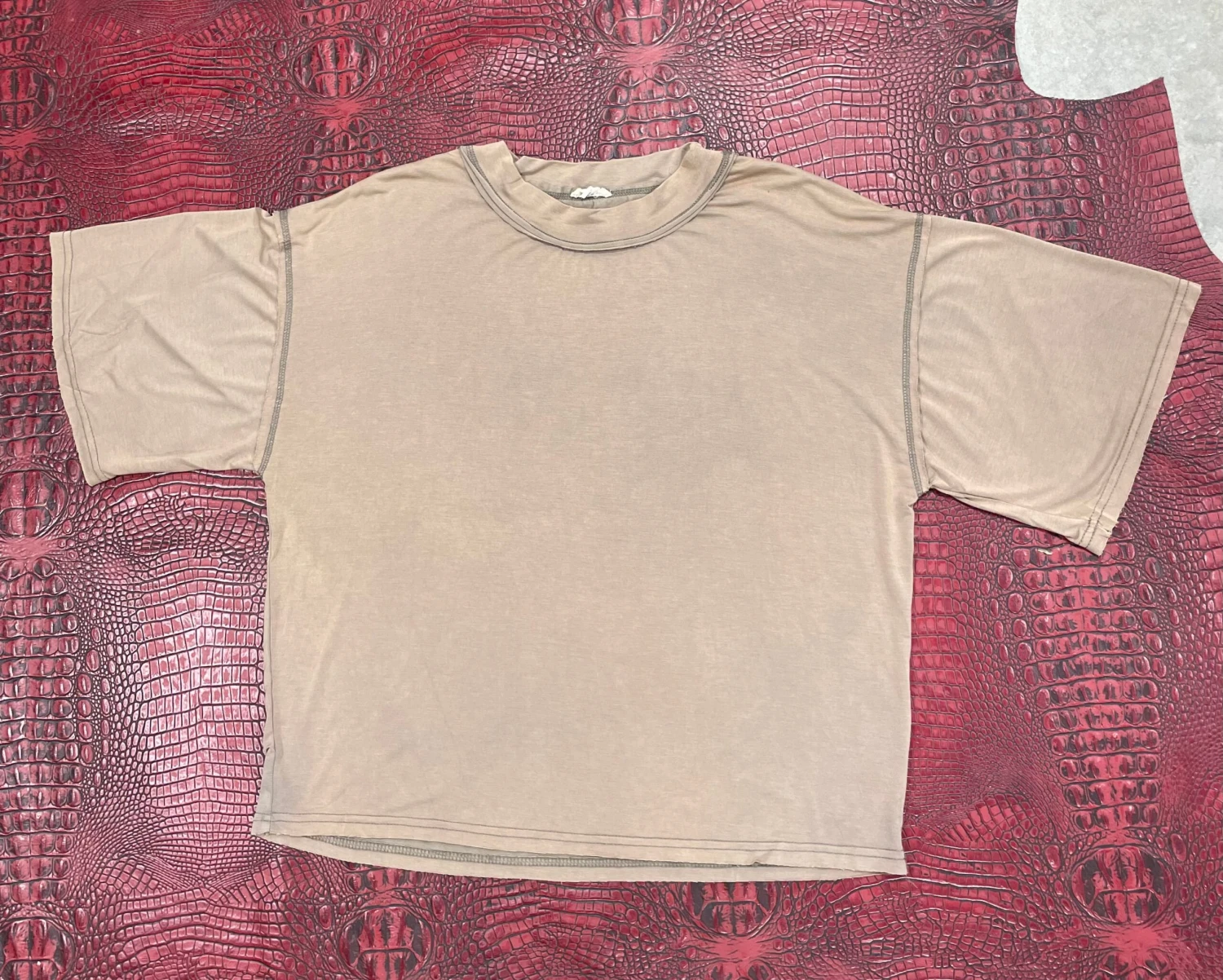Oversized Taupe Tee By POL Clothing 2 Oversized Taupe Tee By POL Clothing - Image 2