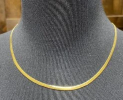 Gold Herringbone Necklace-Nikki Smith -The Ranch House Sales IMG 3111