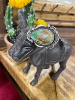 Turquoise Tear Drop Ring -The Ranch House Sales IMG 3368