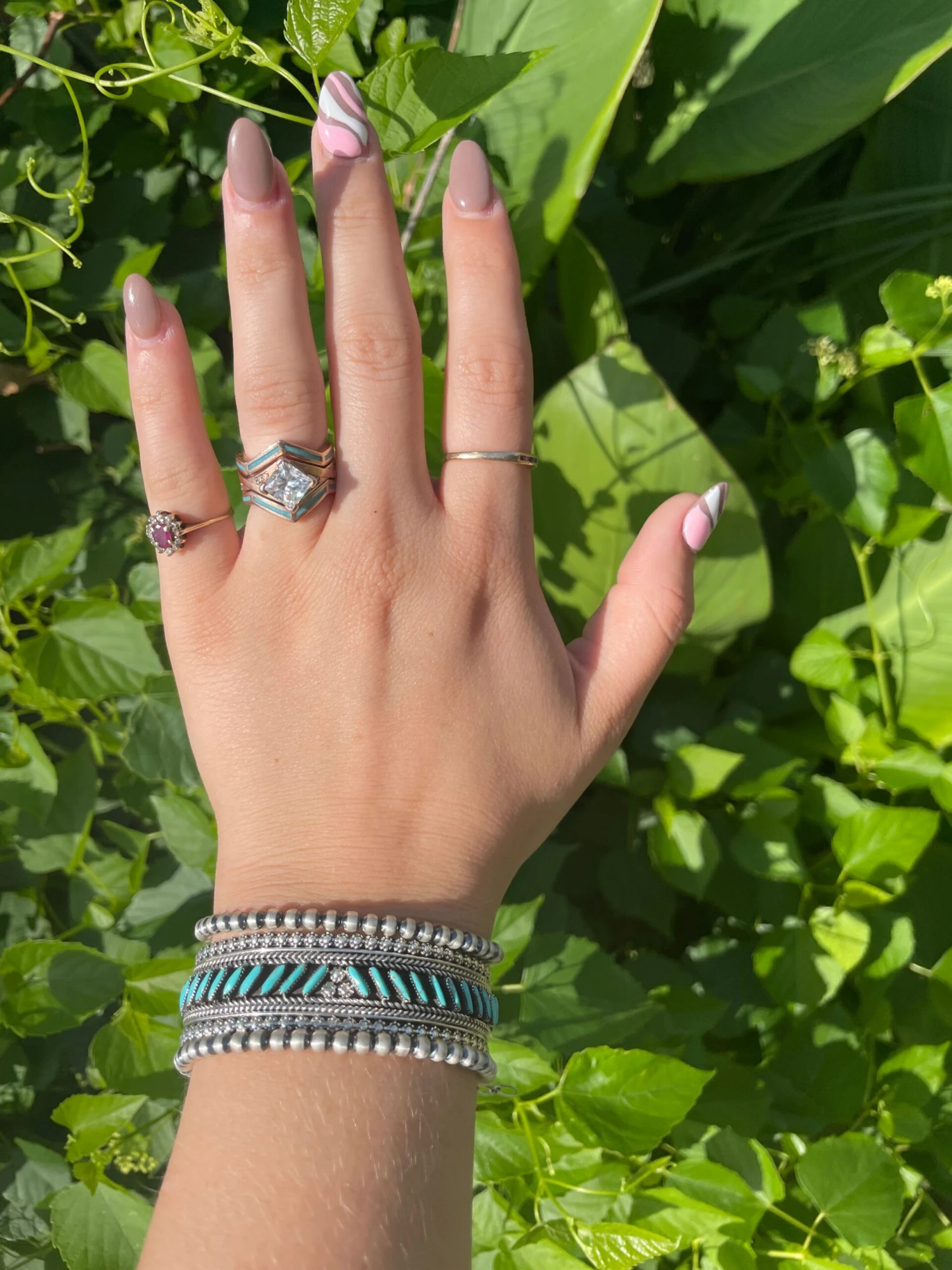 Almost Sideways Turquoise Cuff 2 Almost Sideways Turquoise Cuff - Image 2