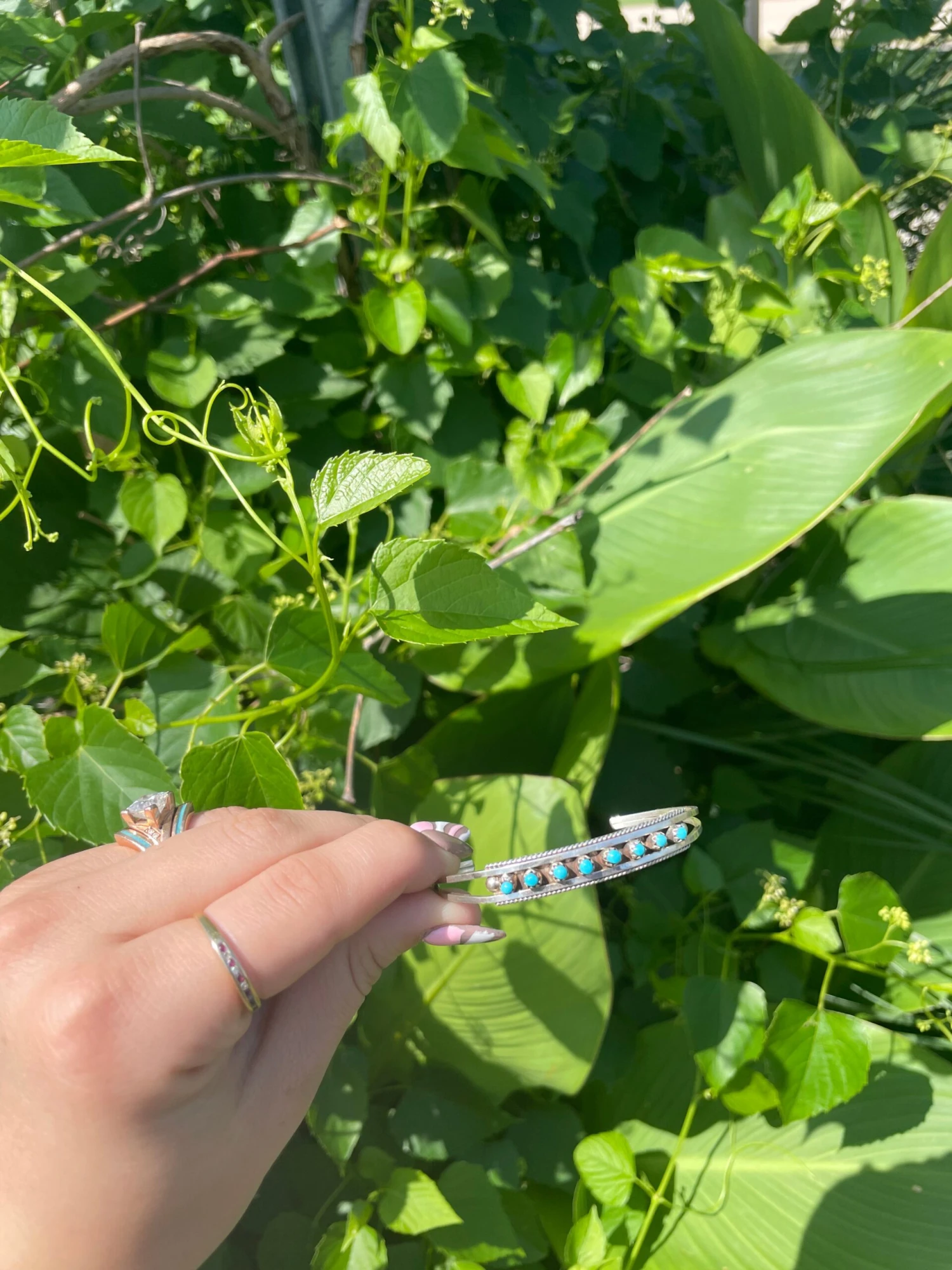 Itty Bitty Stone Turquoise Cuff 2 Itty Bitty Stone Turquoise Cuff - Image 2
