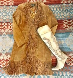 Scully Suede Fringe Knee Coat -The Ranch House Sales IMG 6849