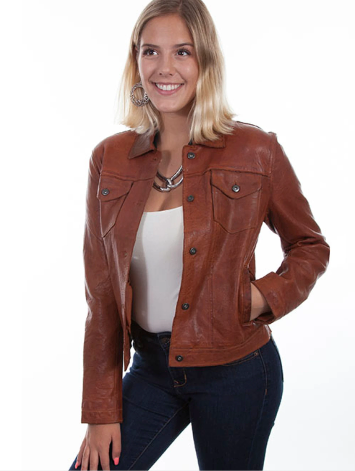 Scully Leather Brown Bomber Jacket 1 Scully Leather Brown Bomber Jacket