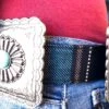 Black Serape Concho Belt