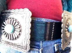 Black Serape Concho Belt